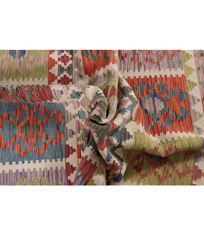 197x150 cm Handgefertigter Afghanischer traditioneller Kelim Teppich Woll