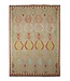 201x145 cm Handmade Afghan Traditional Kelim Area Rug Wool Carpet