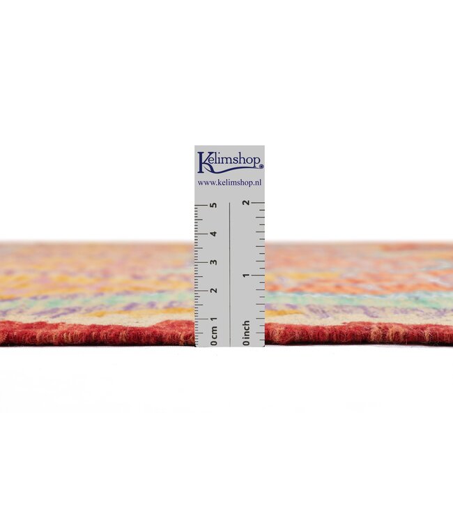 199x147 cm Handmade Afghan Traditional Kelim Area Rug Wool Carpet