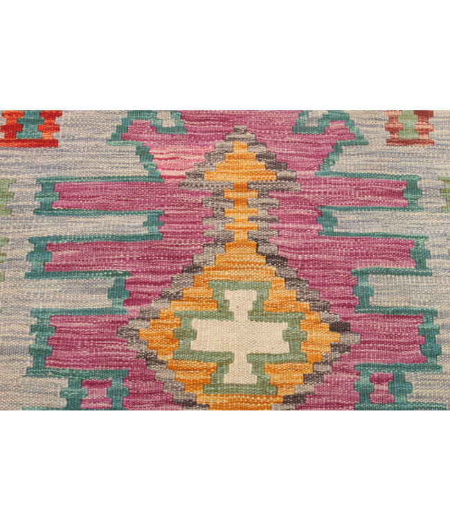 Naila kelim Handgeweven 302x211cm  Traditional Kelim Tapijt Wol