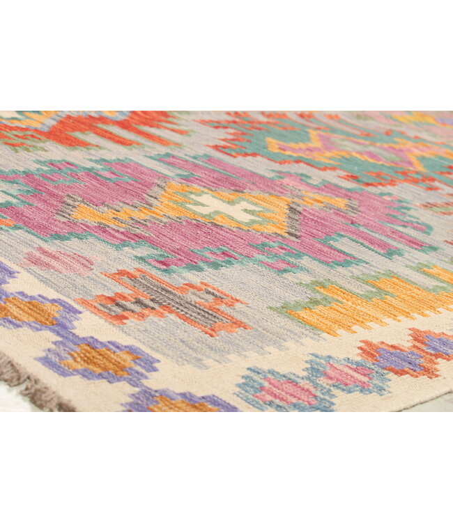 Naila kelim  Handgemacht  302x211cm Traditional Wolle Kelim Teppich