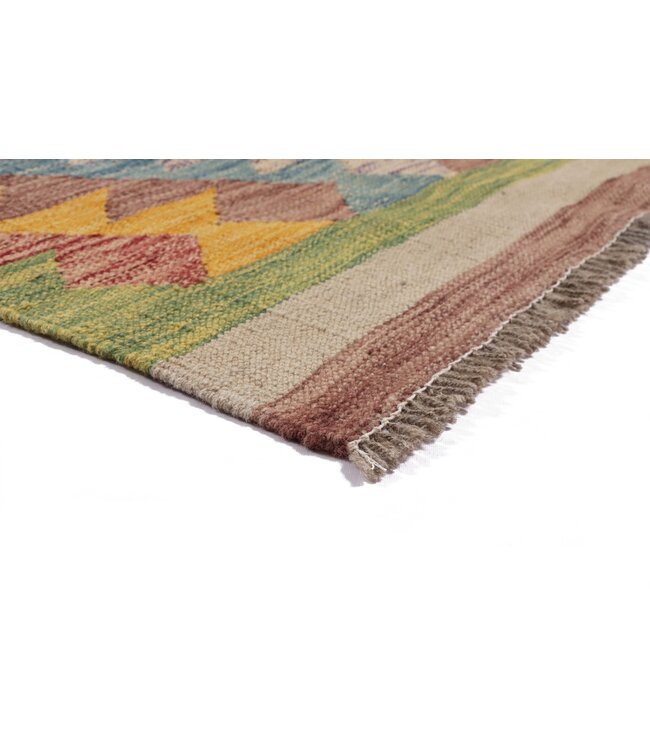 203x142 cm Handgefertigter Afghanischer traditioneller Kelim Teppich Woll