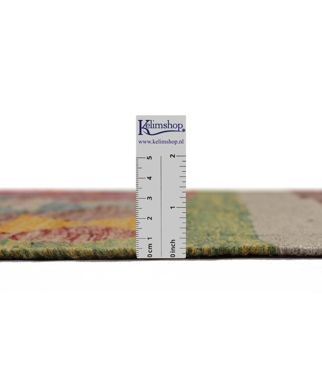 203x142 cm Handmade Afghan Traditional Kelim Area Rug Wool Carpet