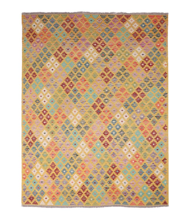 197x150 cm Handgemaakte Afghaanse traditionele Kelim Vloerkleed Wol Tapijt