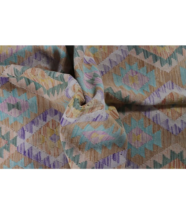 207x144 cm Handgefertigter Afghanischer traditioneller Kelim Teppich Woll