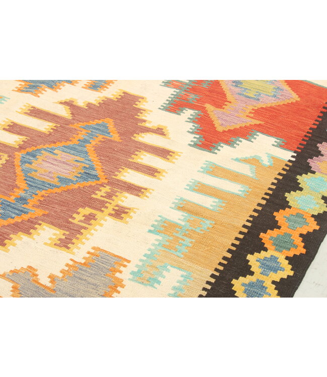 Naila kelim Handgeweven  294x202 cm  Traditional Kelim Tapijt Wol