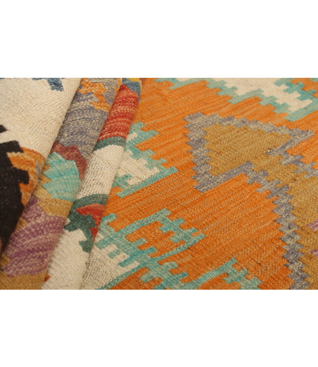 Naila kelim Handgeweven  294x202 cm  Traditional Kelim Tapijt Wol