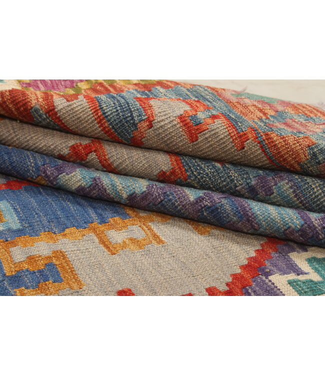 Naila kelim Handgeweven  303x207cm Traditional Kelim Tapijt Wol