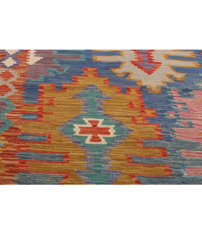 Naila kelim Handgeweven  303x207cm Traditional Kelim Tapijt Wol