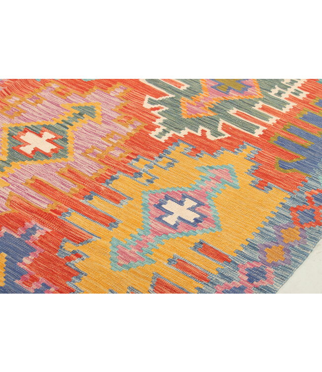 Naila kelim  Handgemacht  303x205 cm Traditional Wolle Kelim Teppich