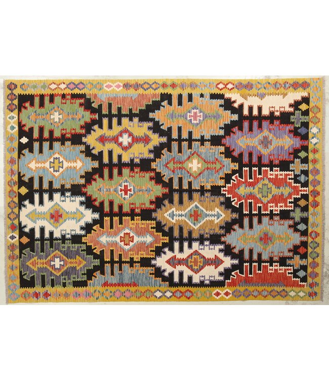 Naila kelim  Handgemacht  300x207 cm Traditional Wolle Kelim Teppich