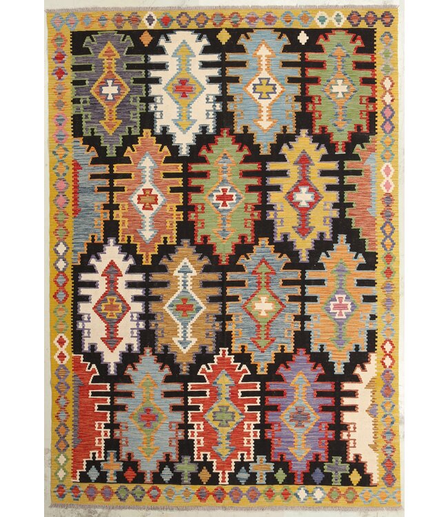 Naila kelim  Handgemacht  300x207 cm Traditional Wolle Kelim Teppich