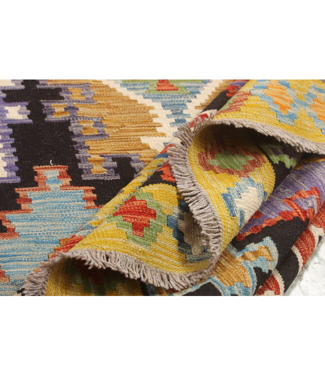 Naila kelim Handgeweven  300x207 cm  Traditional Kelim Tapijt Wol