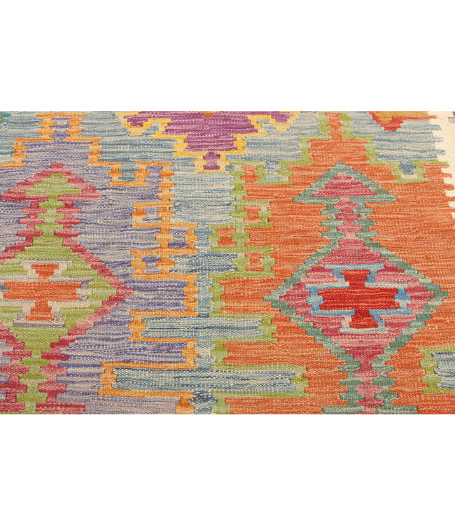 Naila kelim Handgeweven  295x201 cm  Traditional Kelim Tapijt Wol