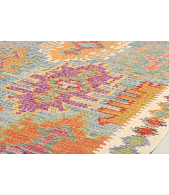 Naila kelim Handgeweven  295x201 cm  Traditional Kelim Tapijt Wol