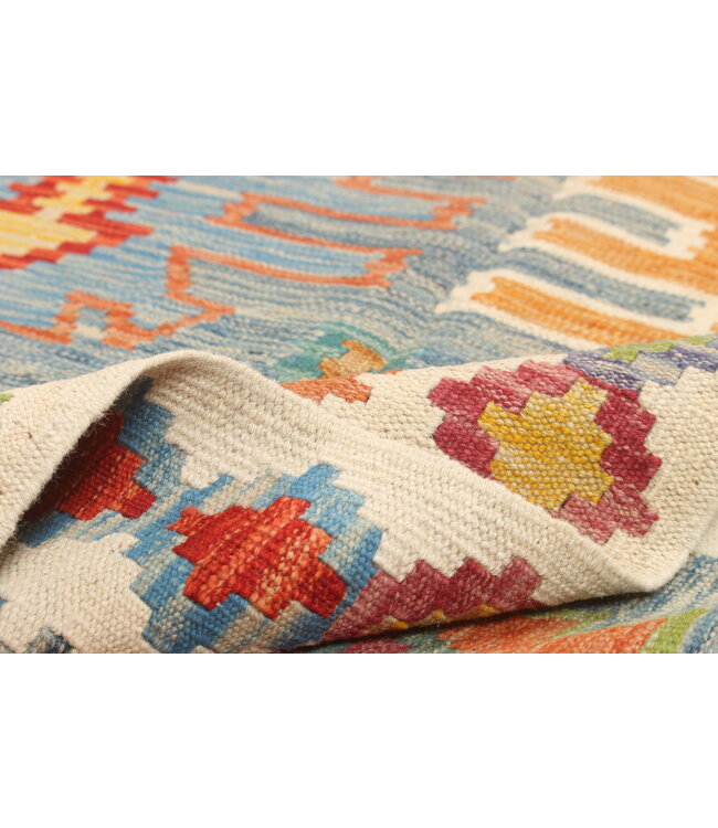 Naila kelim Handgeweven  295x201 cm  Traditional Kelim Tapijt Wol