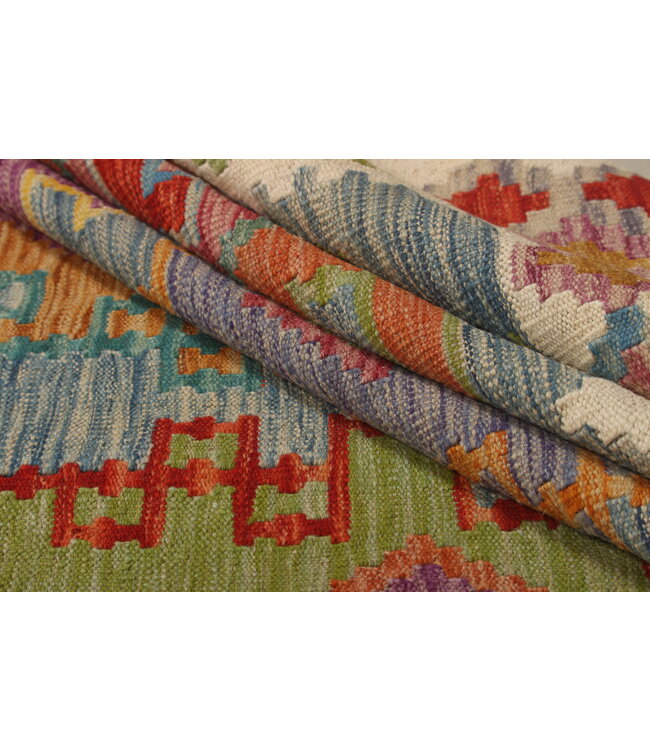 Naila kelim  Handgemacht  295x201 cm Traditional Wolle Kelim Teppich