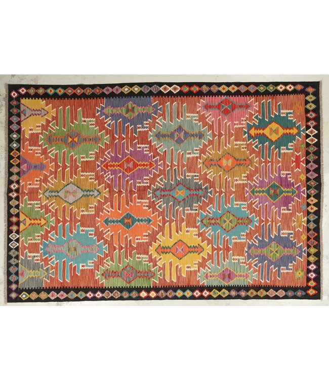 Naila kelim  Handgemacht 300x207 cm  Traditional Wolle Kelim Teppich