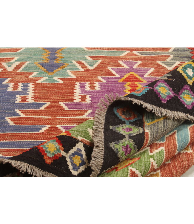 Naila kelim Handgeweven  300x207 cm  Traditional Kelim Tapijt Wol