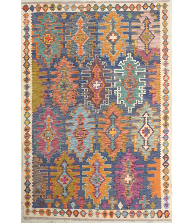 Naila kelim  Handgemacht  305x207 cm Traditional Wolle Kelim Teppich