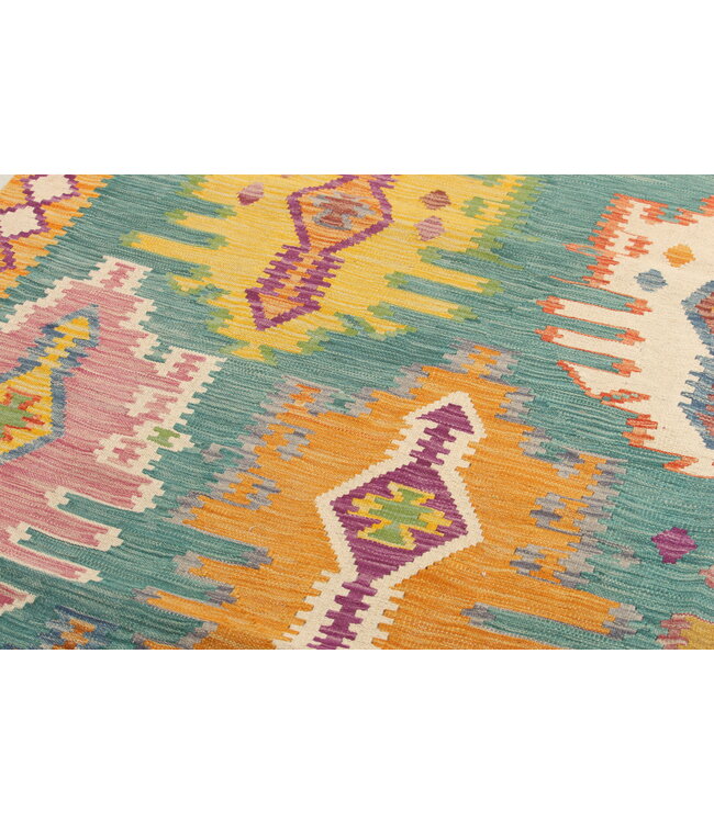 Naila kelim  Handgemacht  307x200 cm Traditional Wolle Kelim Teppich