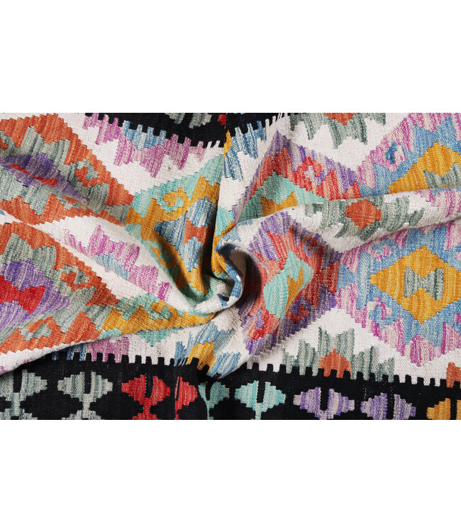 177x127 cm Handmade Afghan Traditional Kelim Area Rug Wool Carpet