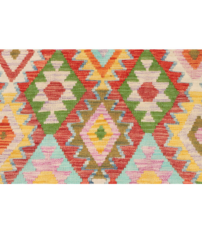 173x126 cm Handmade Afghan Traditional Kelim Area Rug Wool Carpet