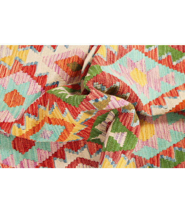 173x126 cm Handmade Afghan Traditional Kelim Area Rug Wool Carpet