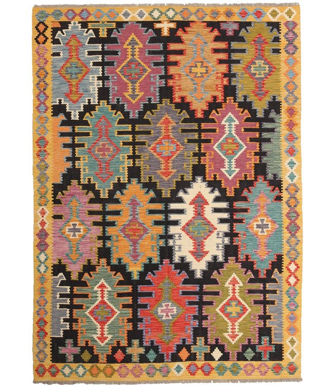 Naila kelim  Handgemacht  309x204 cm Traditional Wolle Kelim Teppich