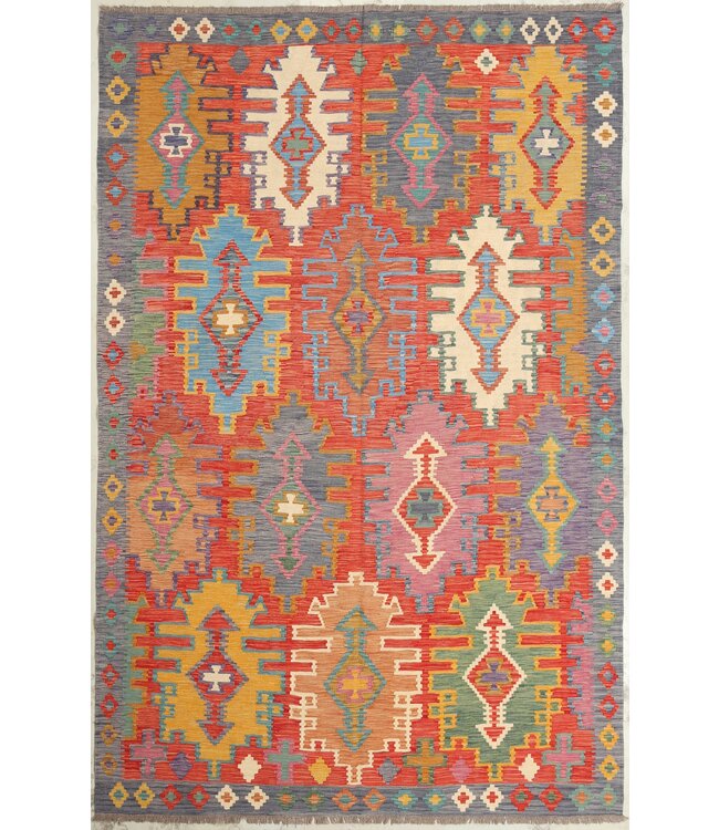 Naila kelim  Handgemacht 308x197 cm  Traditional Wolle Kelim Teppich