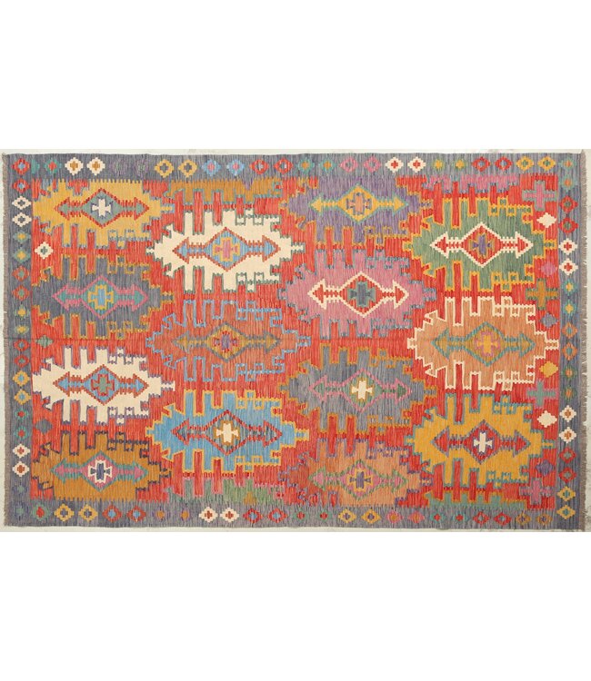 Naila kelim  Handgemacht 308x197 cm  Traditional Wolle Kelim Teppich