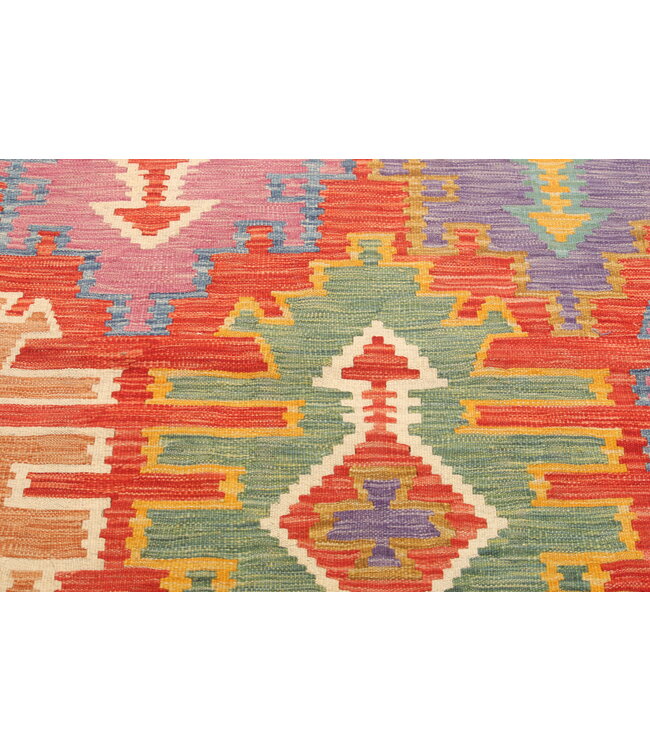 Naila kelim Handgeweven  308x197 cm  Traditional Kelim Tapijt Wol