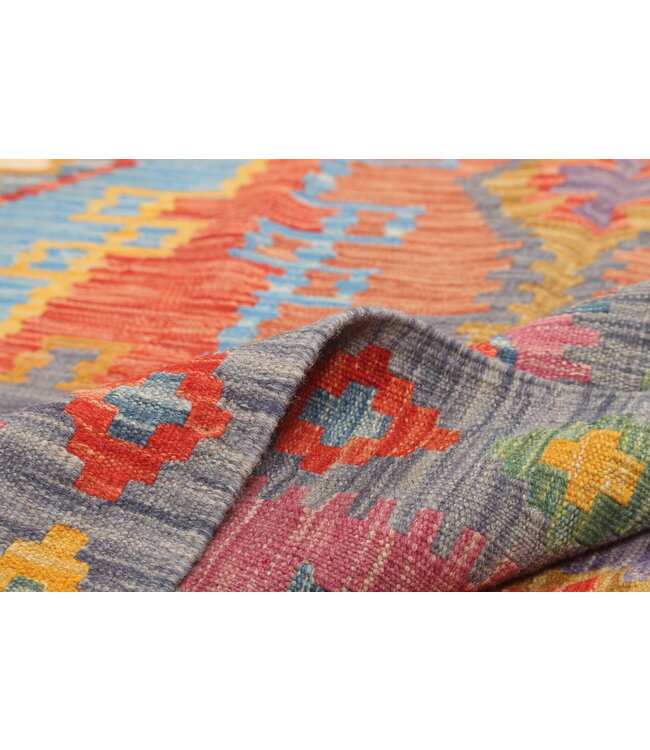 Naila kelim Handgeweven  308x197 cm  Traditional Kelim Tapijt Wol