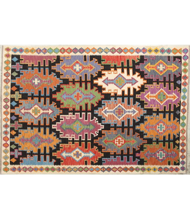 Naila kelim Handgeweven 300x204 cm   Traditional Kelim Tapijt Wol