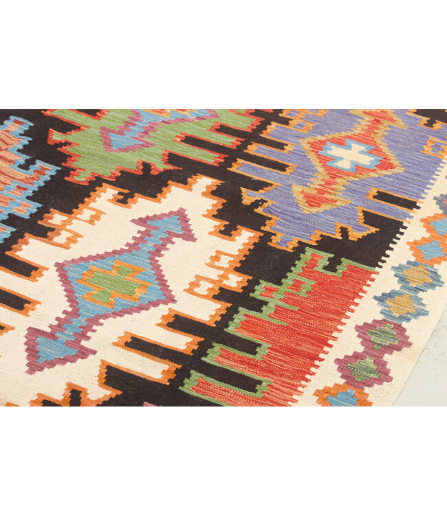 Naila kelim  Handgemacht 300x204 cm  Traditional Wolle Kelim Teppich