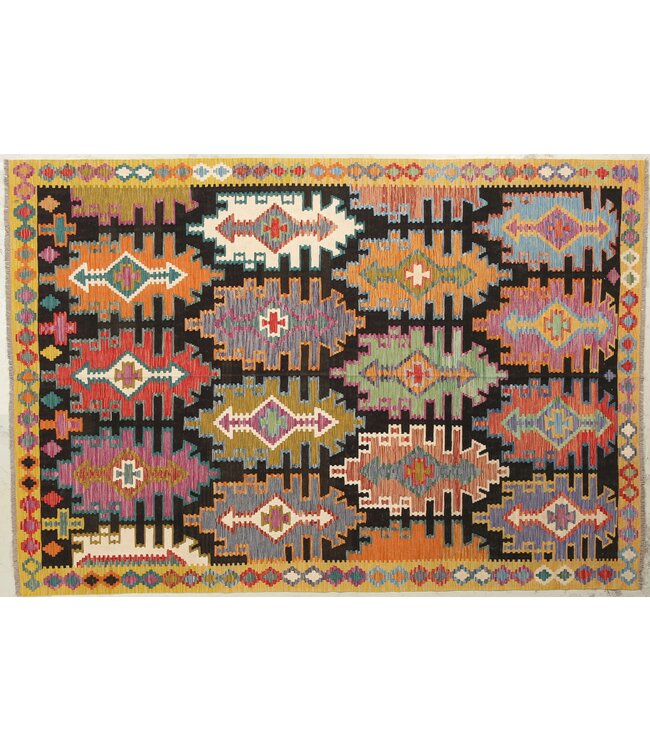 Naila kelim  Handgemacht  300x206 cm  Traditional Wolle Kelim Teppich