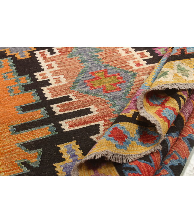 Naila kelim Handgeweven  300x206 cm Traditional Kelim Tapijt Wol