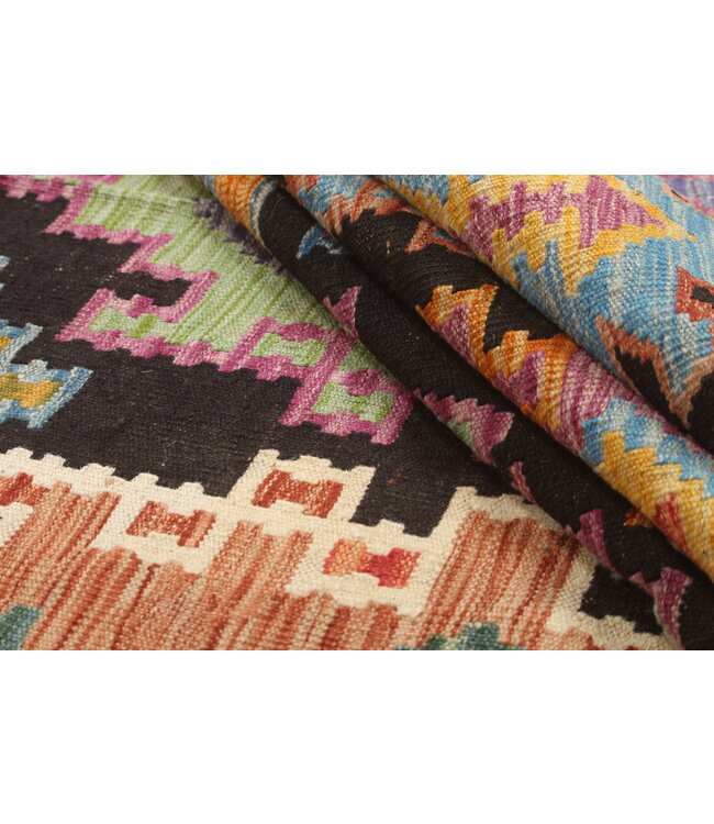 Naila kelim Handgeweven  300x206 cm Traditional Kelim Tapijt Wol