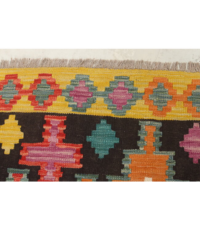 Naila kelim Handgeweven  300x206 cm Traditional Kelim Tapijt Wol