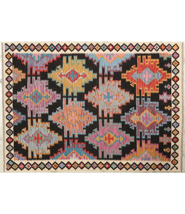 Naila kelim  Handmade  247x176 cm Traditional Kilim Area Rug Wool Carpet