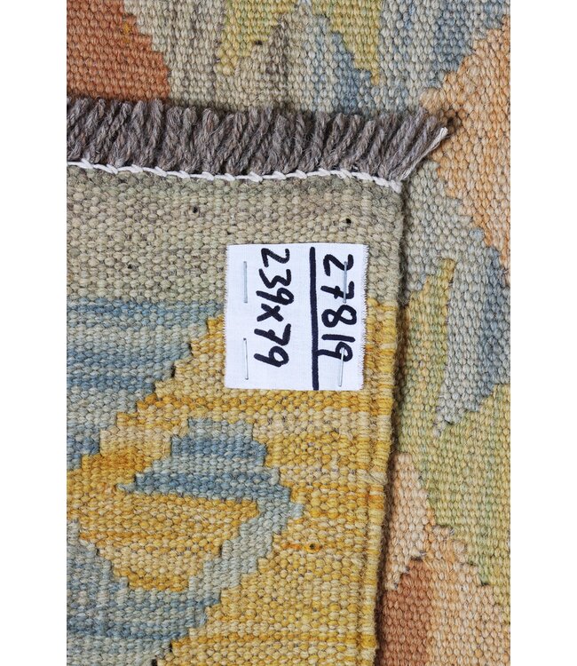 Kelim kleed loper 239x79 cm  vloerkleed tapijt kelims hand geweven