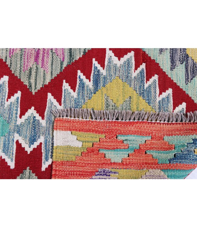 Kelim kleed loper 247x80 cm  vloerkleed tapijt kelims hand geweven