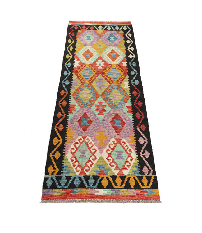 Kelim kleed loper 248x82 cm  vloerkleed tapijt kelims hand geweven