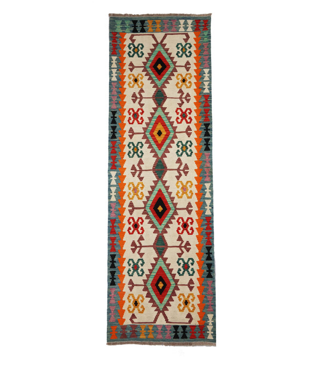 Kelim kleed loper 245x80 cm  vloerkleed tapijt kelims hand geweven