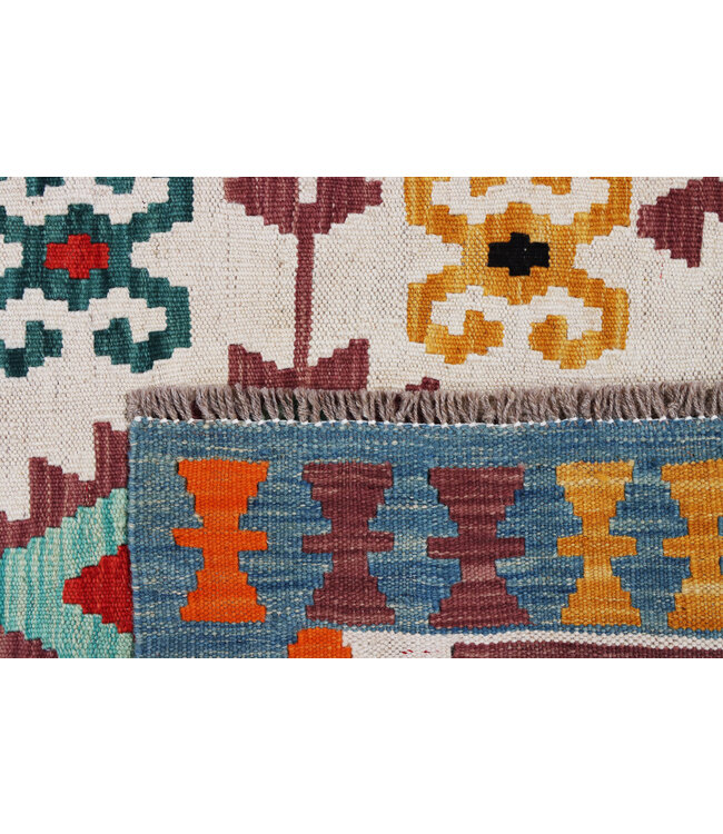 Kelim kleed loper 245x80 cm  vloerkleed tapijt kelims hand geweven