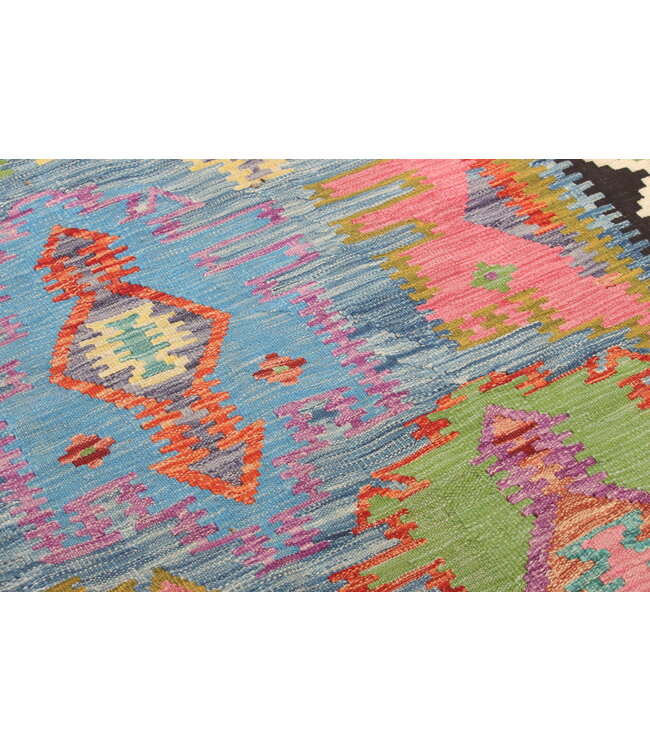 Naila kelim Handgeweven 291x196 cm Traditional Kelim Tapijt Wol