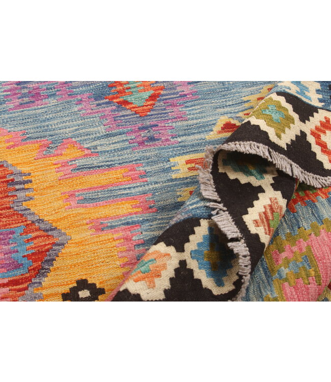 Naila kelim Handgeweven 291x196 cm Traditional Kelim Tapijt Wol