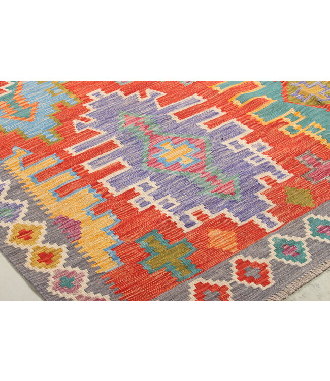 Naila kelim  Handgemacht  307x205 cm  Traditional Wolle Kelim Teppich