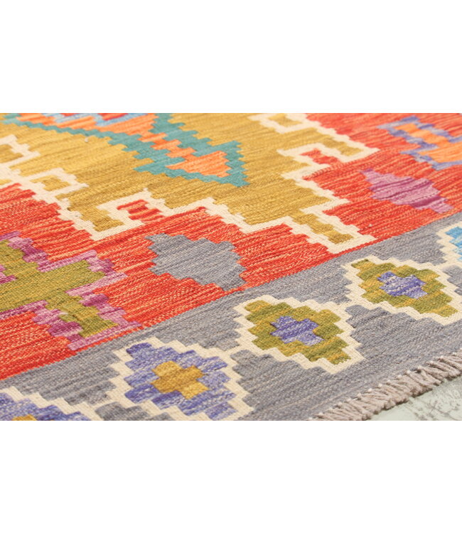 Naila kelim  Handgemacht  307x205 cm  Traditional Wolle Kelim Teppich