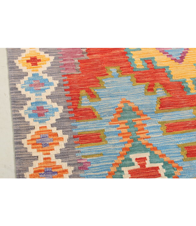 Naila kelim Handgeweven  307x205 cmTraditional Kelim Tapijt Wol